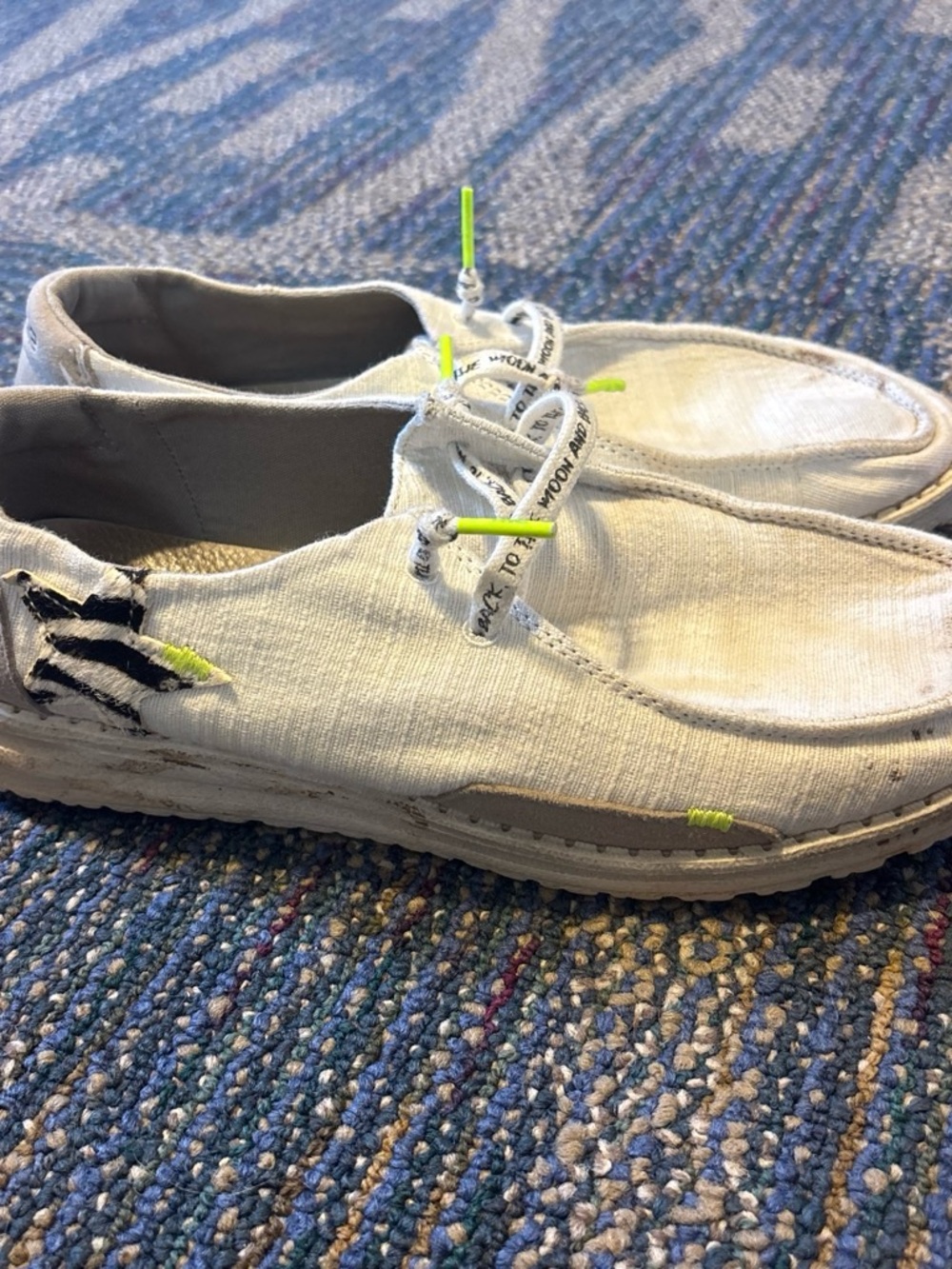 Zebra State Hey Dudes. Size 8.